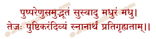 Madhu Snanam Mantra in Hindi