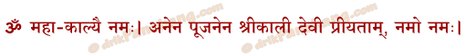 Kali Pushpanjali Mantra in Hindi