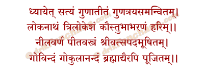 Dhyanam Mantra in Hindi